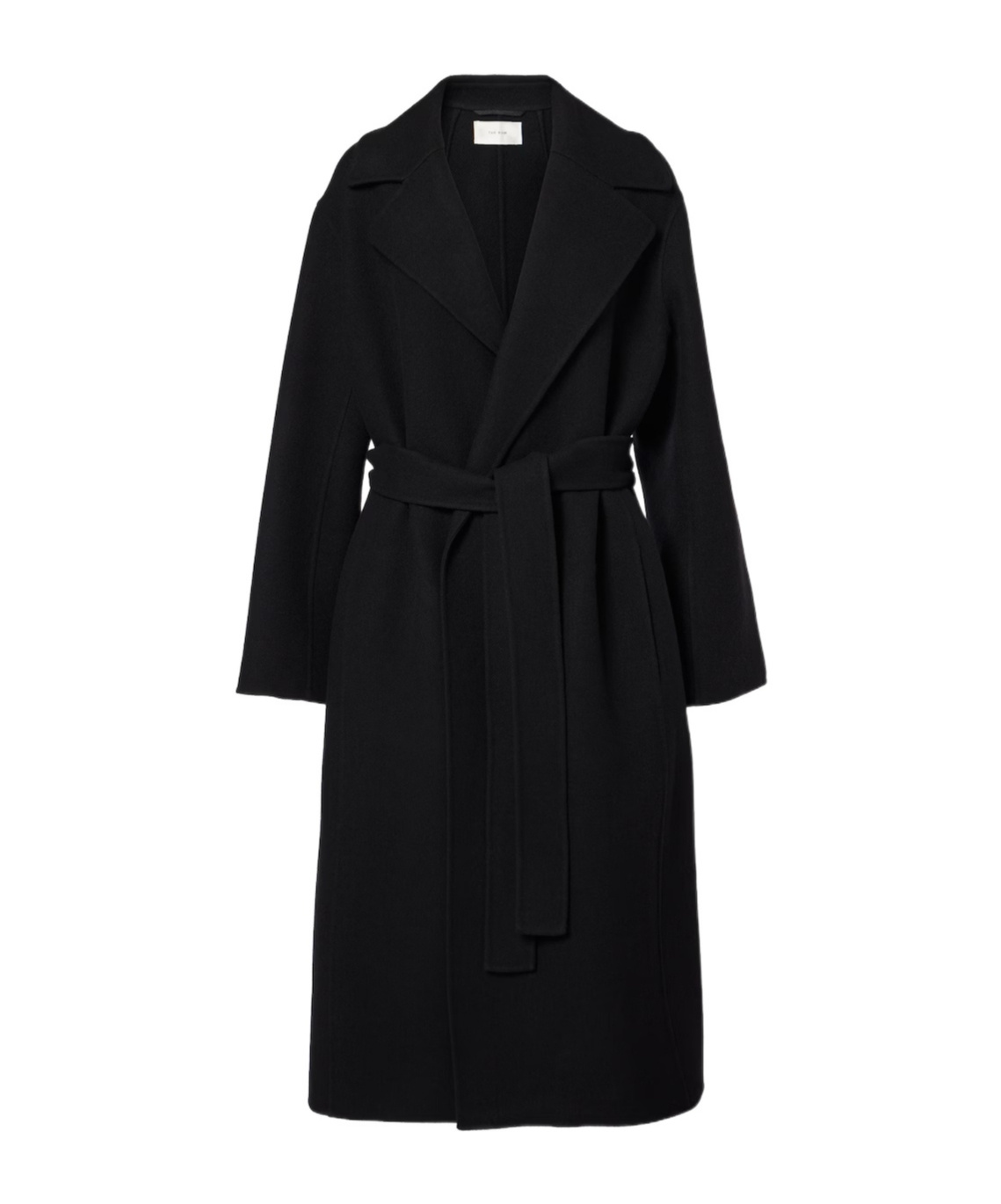 The Row Double-breasted Wool Blend Coat In Black