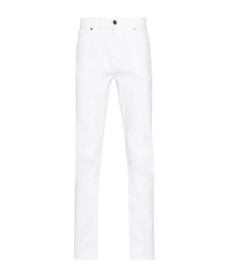 7 For All Mankind Slimmy Tapered Luxe Performance Jeans In White