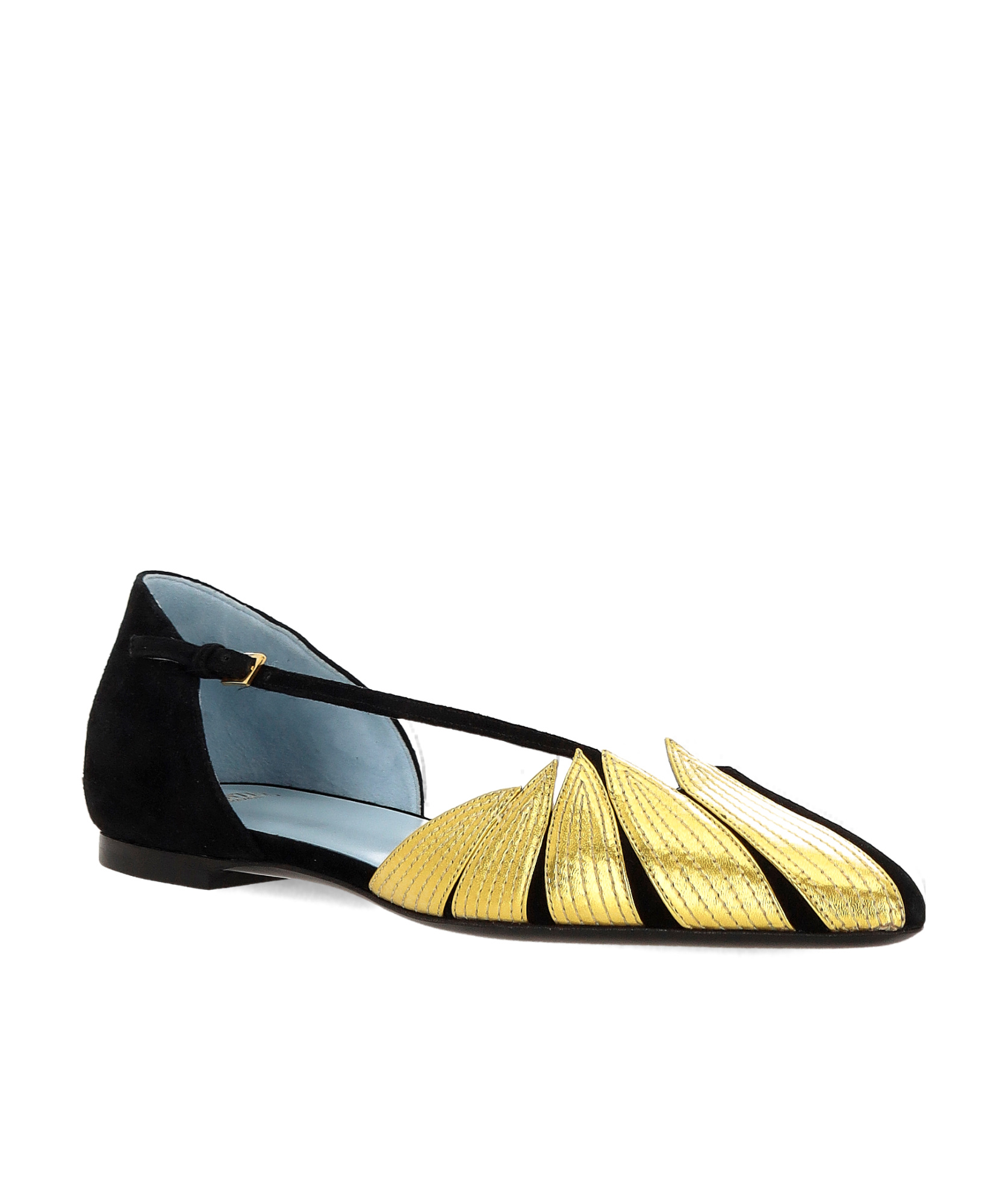 Valentino Pointed Toe Ballet Shoes In Black