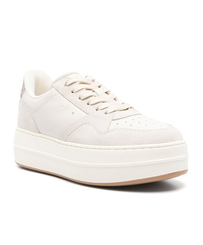 Hogan Thick Sole Laced Sneakers In White