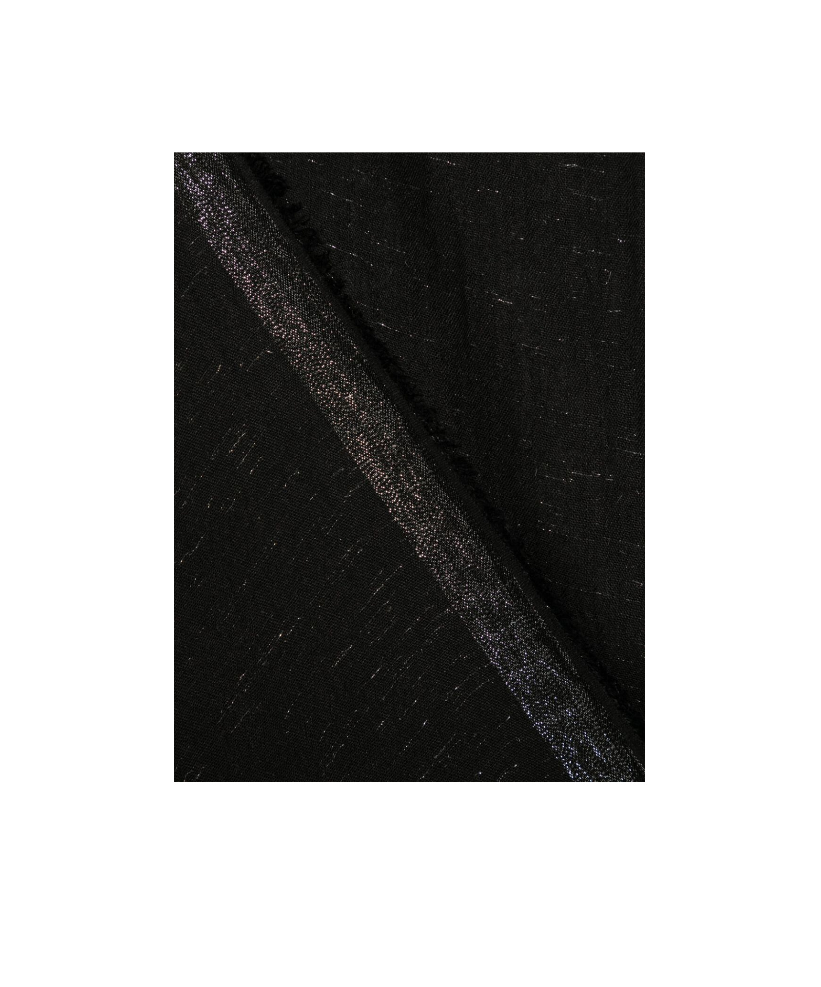Faliero Sarti Seimanda Scarf With Metallic Weave Accessories In Black