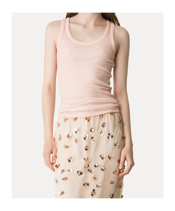 Forte Forte Ribbed Tank Top In Pink