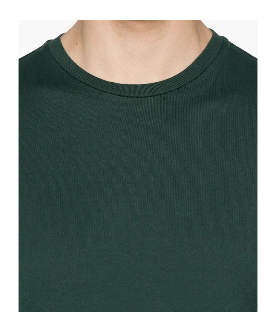 Roberto Collina Crew Neck Cotton T-shirt Clothing In Foresta