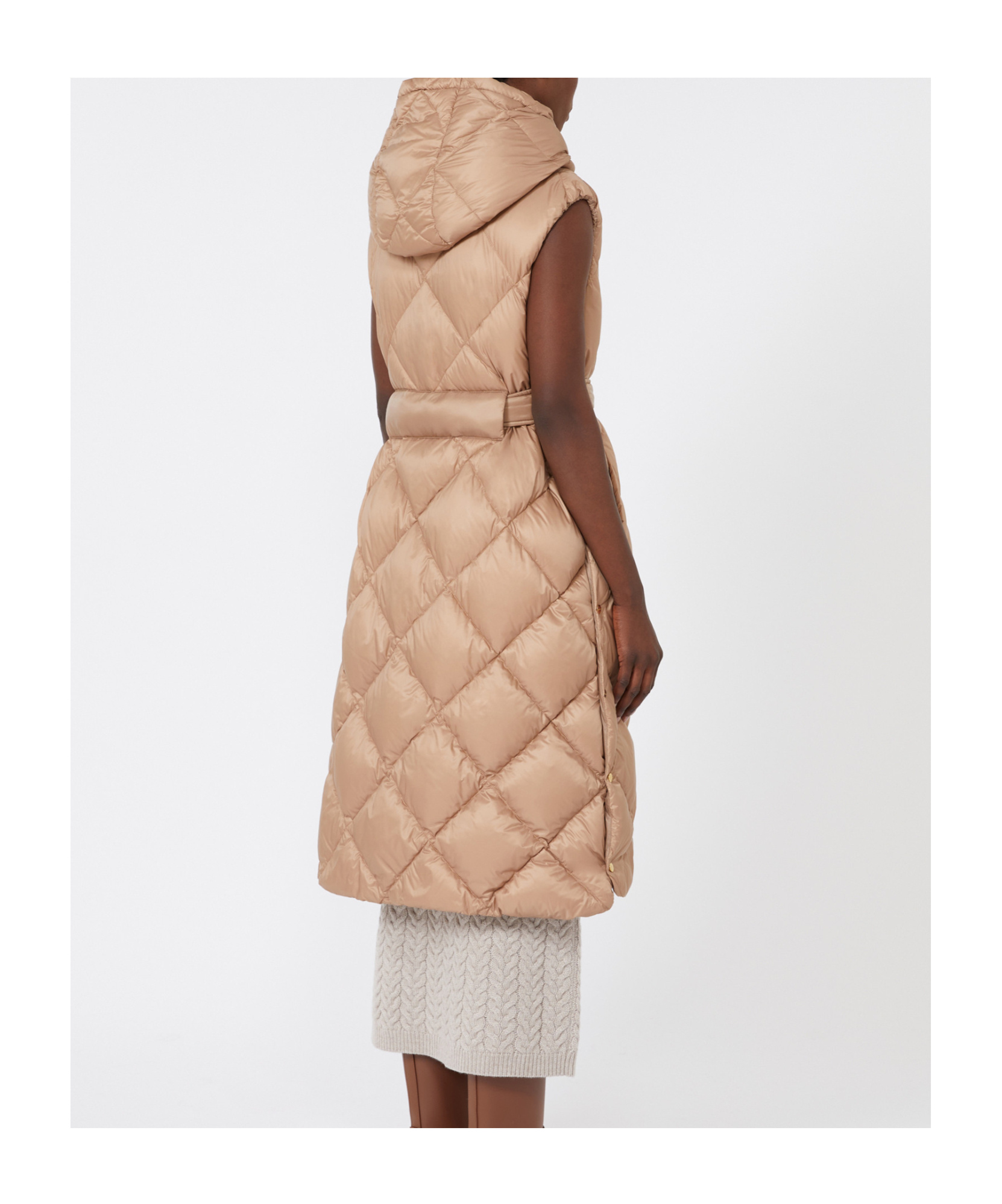 Max Mara The Cube Tregil Padded Gilet In Nude