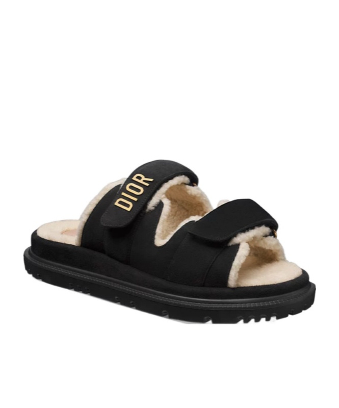 Dior Act Logo Sandals In Black
