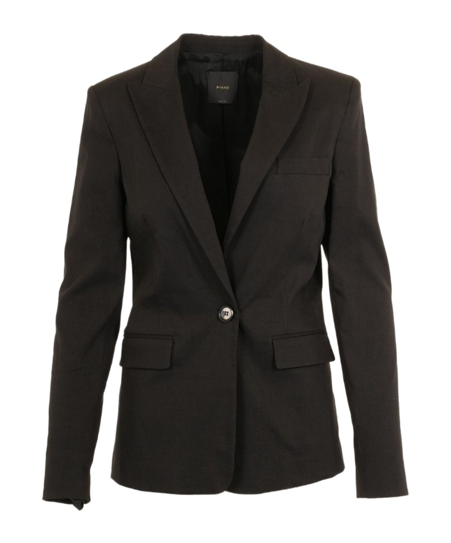 Pinko Single-breasted Tailored Blazer In Black