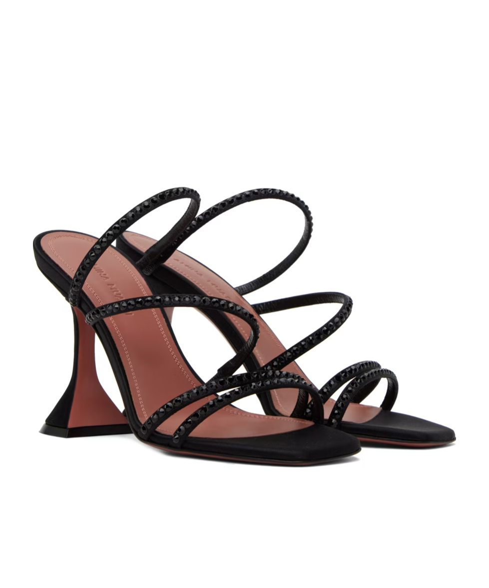 AMINA MUADDI NAIMA CRYSTAL CRYSTAL HIGH-HEELED SANDALS 