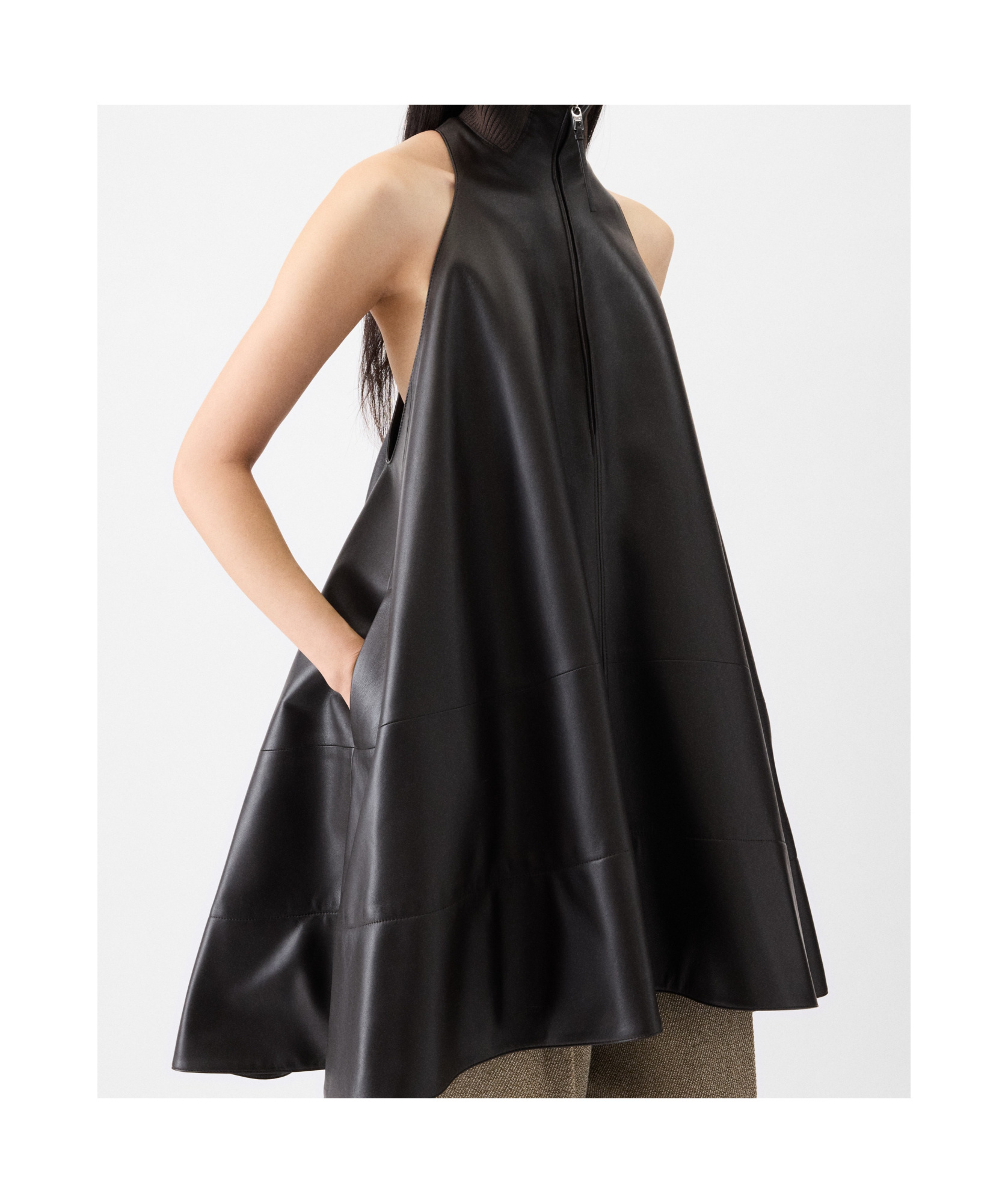 Jacquemus The Triangle Mini Dress In Brown