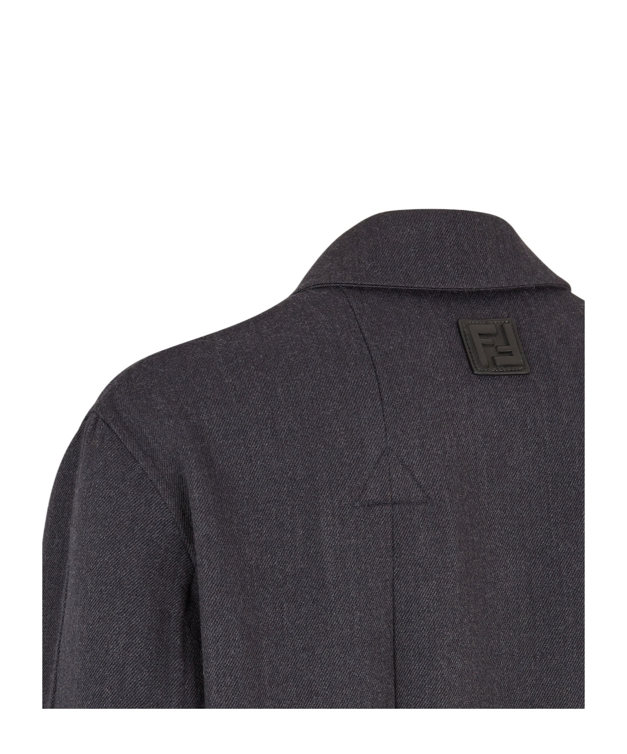 Fendi Long-sleeved Coat In Black