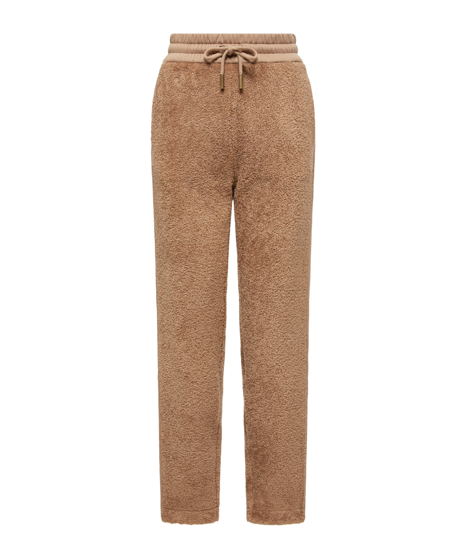 Moncler Mixed Media Fleece Sweatpants In Brown