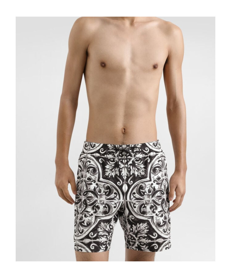 Dolce & Gabbana Majolica-print Canvas Medium Boxer Shorts