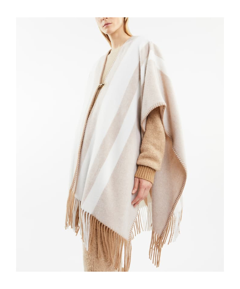 Fay Hook Wool Cloak In White