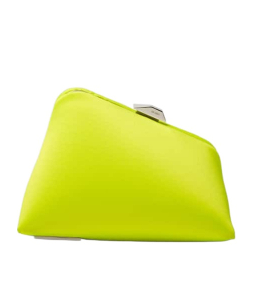 Attico Midnight Satin Clutch In Yellow