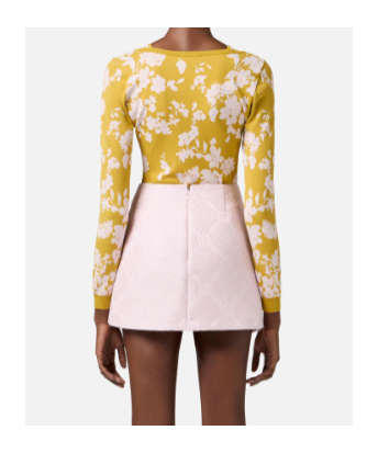 Elisabetta Franchi Floral-jacquard Cardigan In Pattern