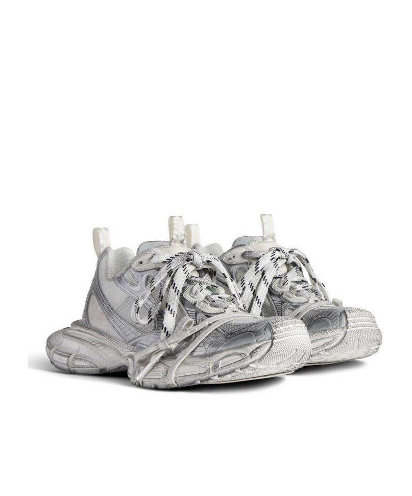 Balenciaga Eggshell Polyurethane Polyester Sneakers In Gray