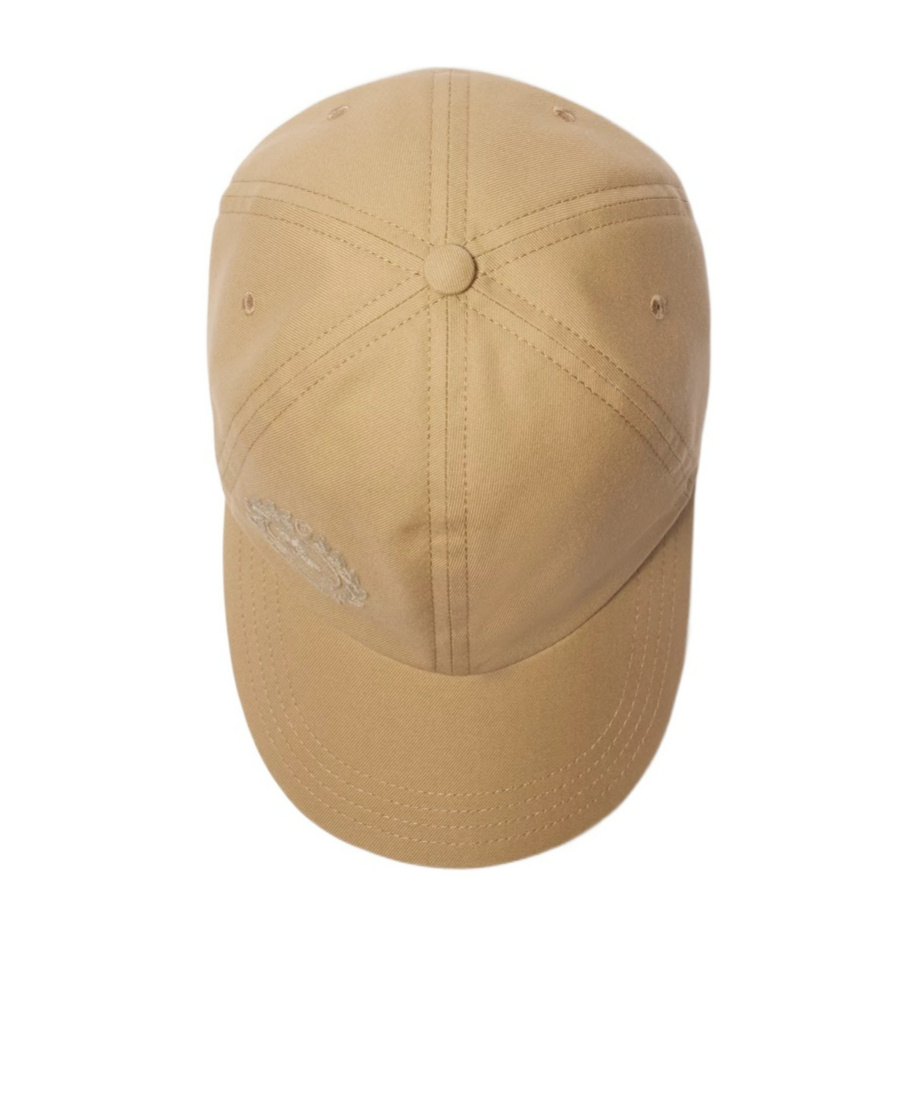 Burberry Beige Ekd Cotton Blend Baseball Cap In Nude