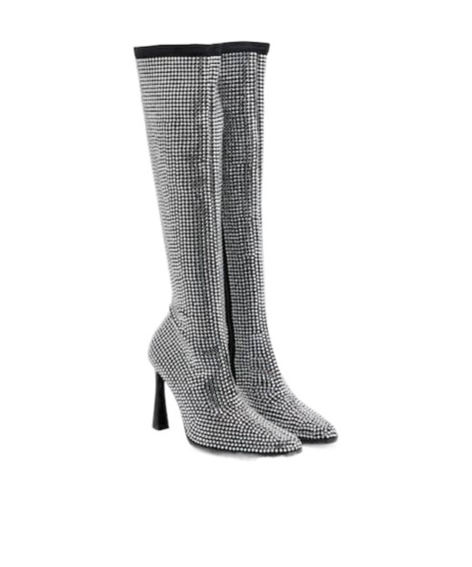 Magda Butrym Embellished Leather Boots In Silver