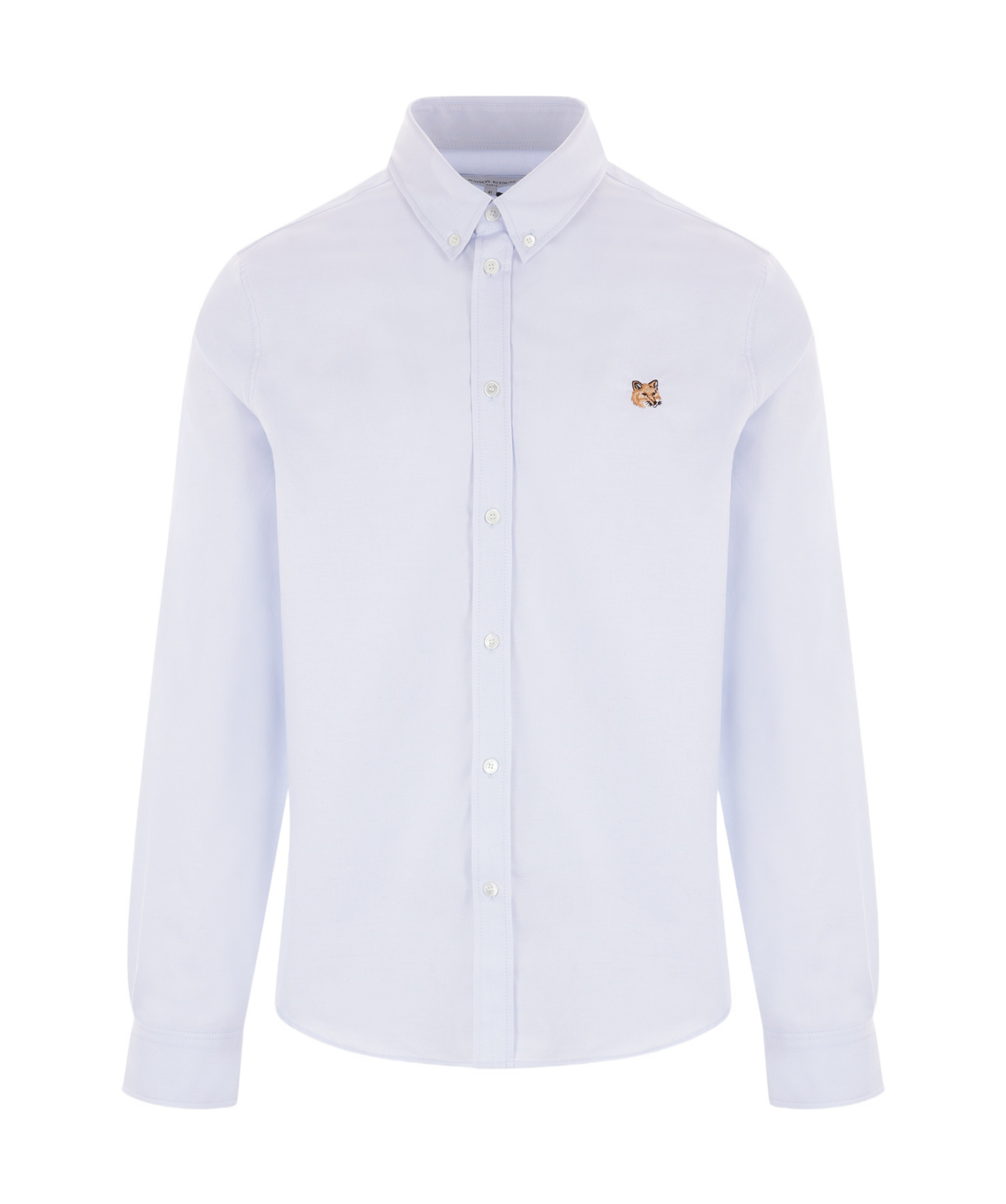 Maison Kitsuné Maison Kitsune "mini Fox Head Oxford Shirt" In White