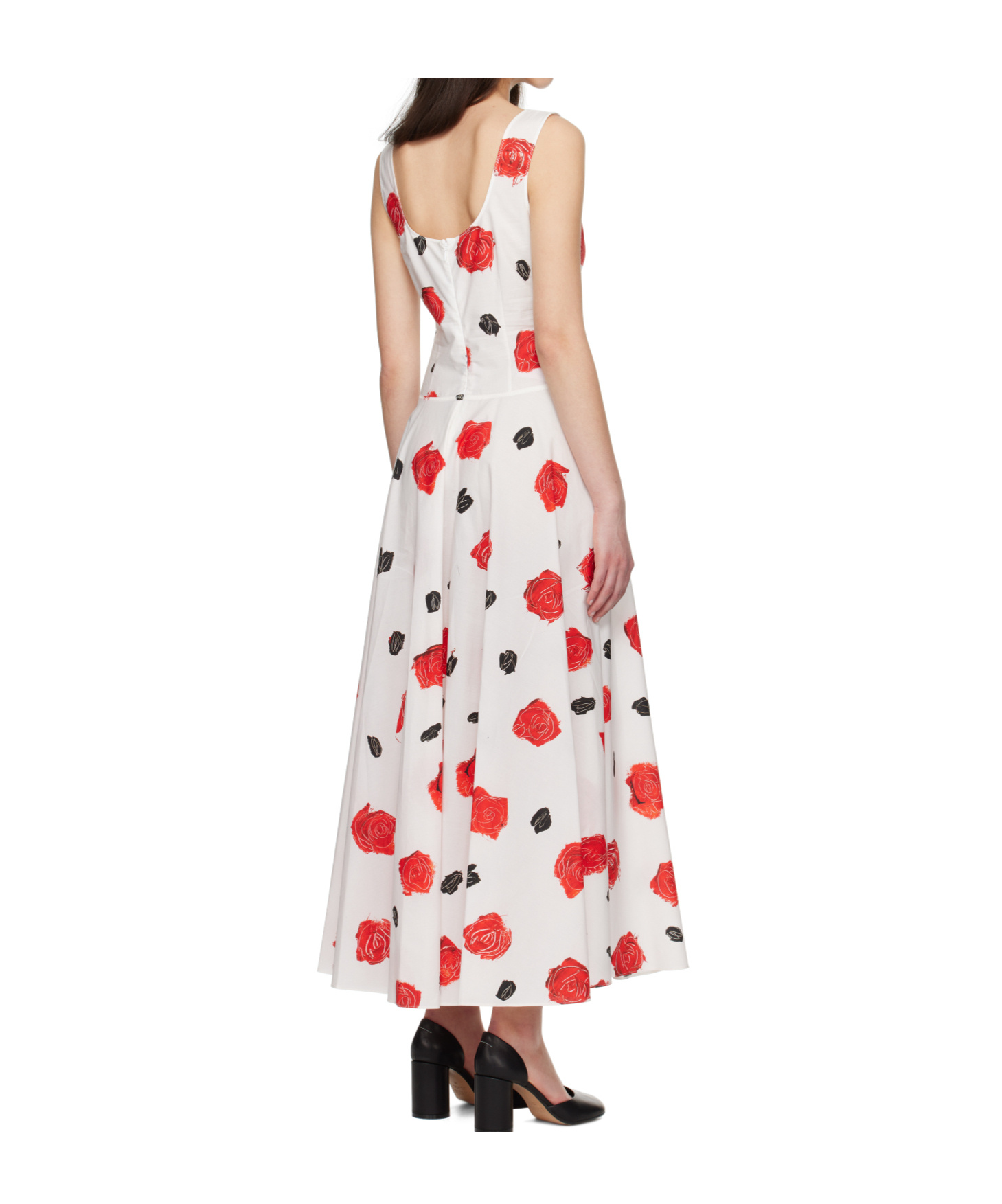 Marni Midikleid Mit Rosen-print In Multi