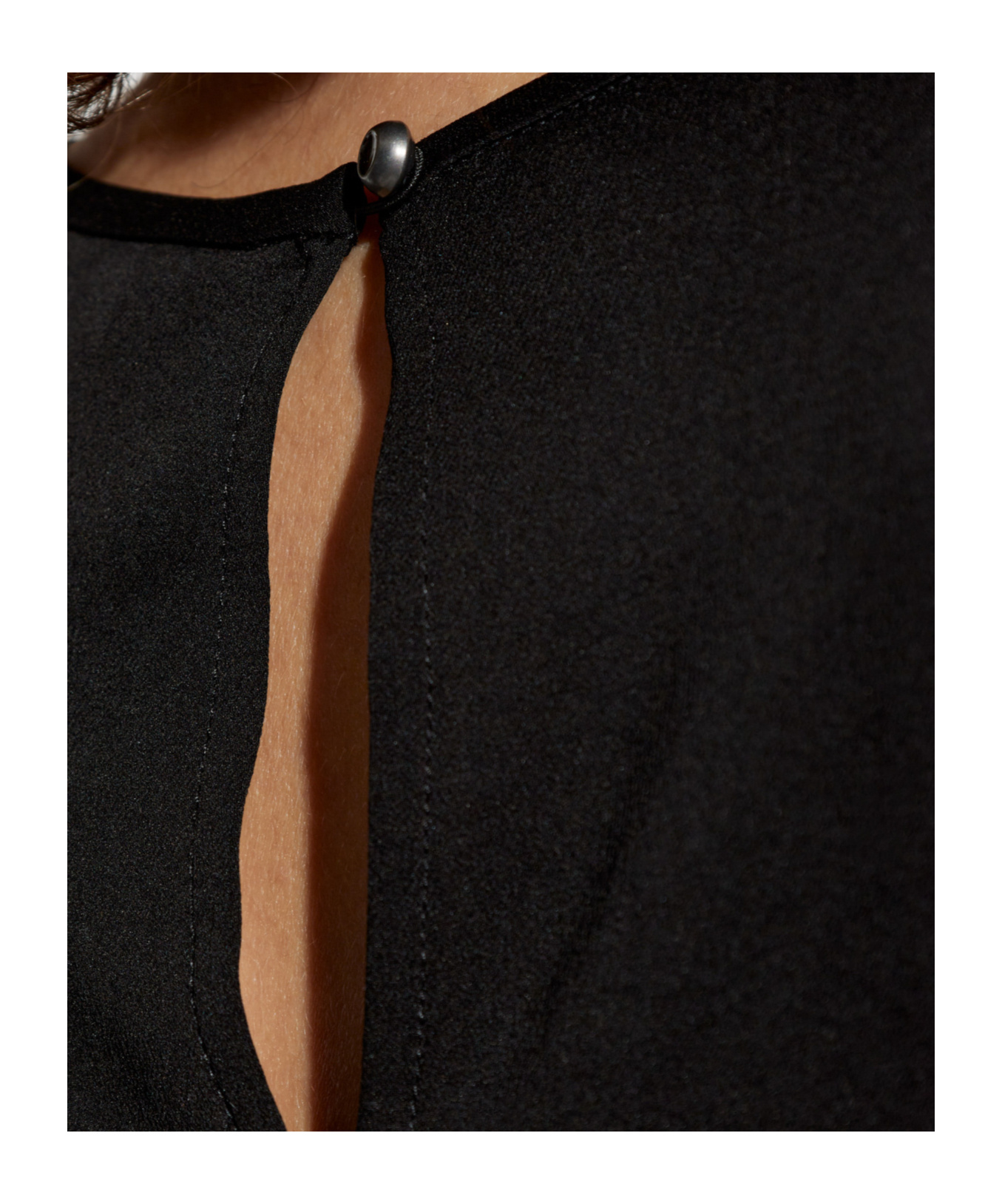 Max Mara Robina Crewneck Long-sleeved Shirt In Black