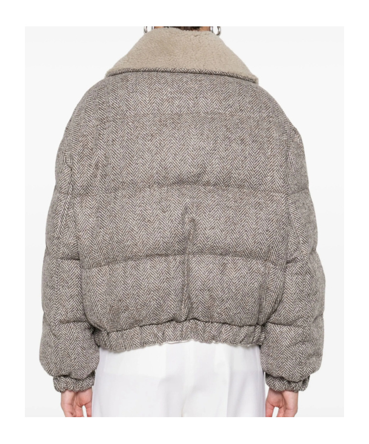 Brunello Cucinelli Lapel Long-sleeved Cotton Coat In Gray