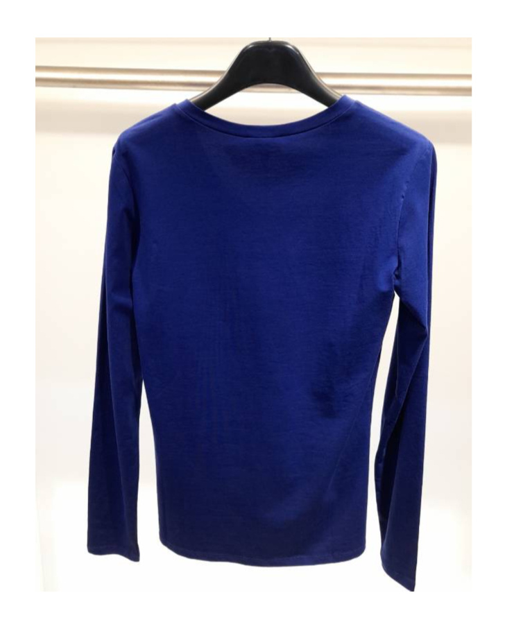Armani Jeans V-neck Short-sleeved T-shirt In Blue