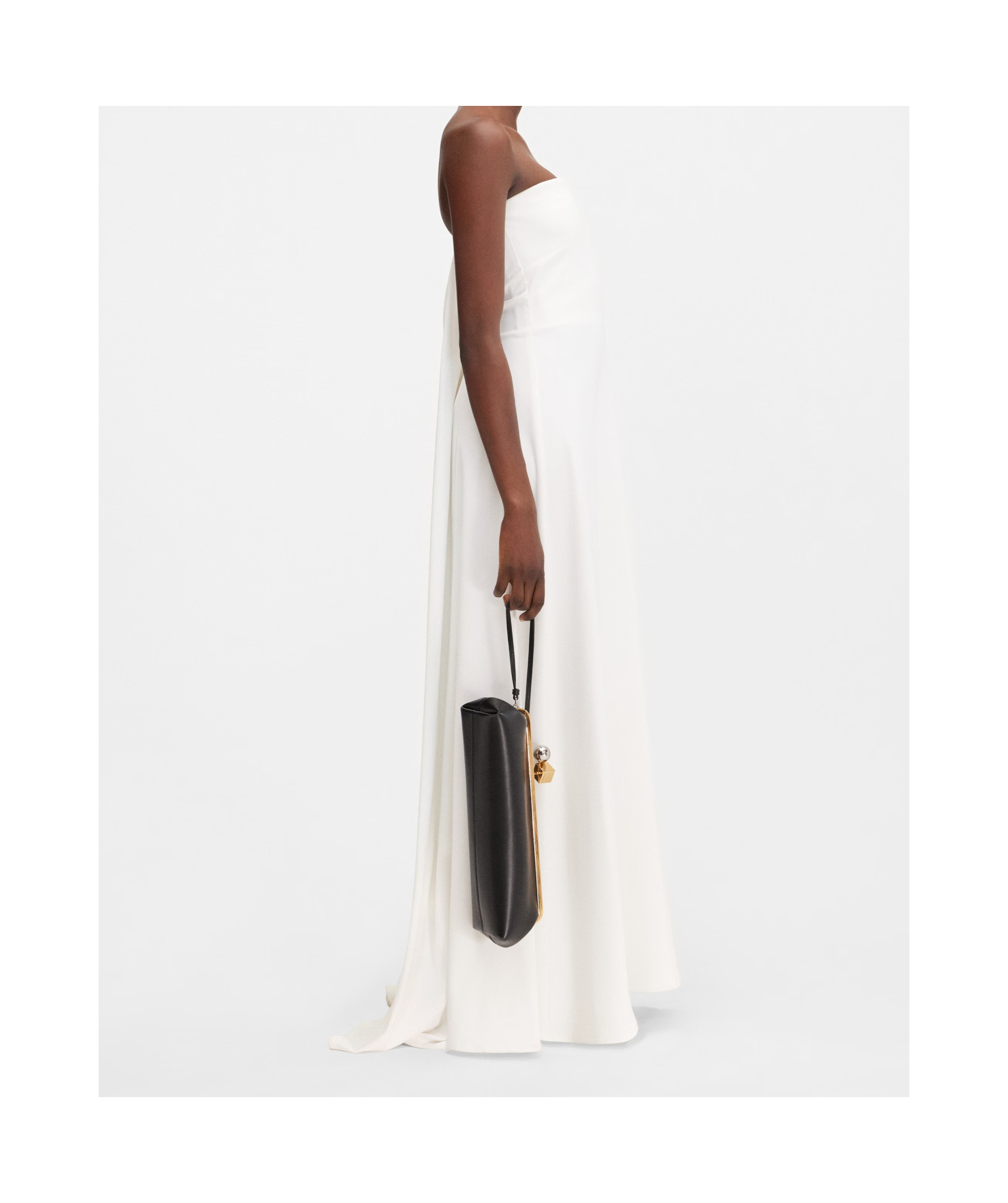 Jacquemus Strapless Maxi Dress In White