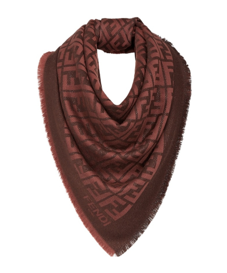 Fendi Large Square Shawl In Red