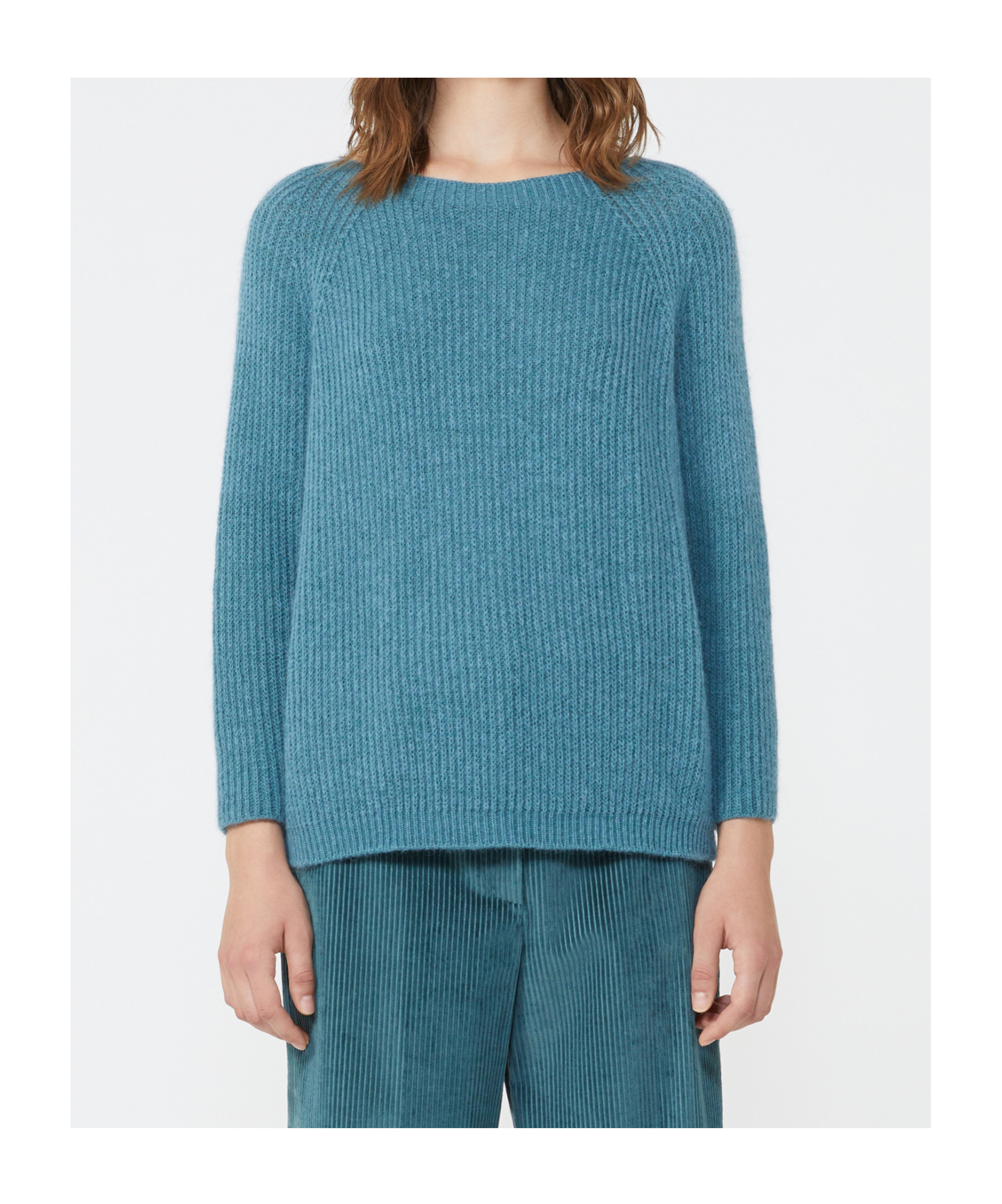 Weekend Max Mara Mohair Yarn Pullover In Blue