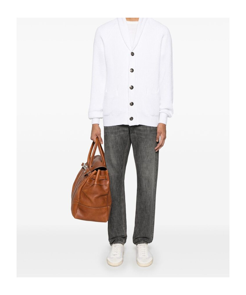 Brunello Cucinelli V-neck Cardigan In White