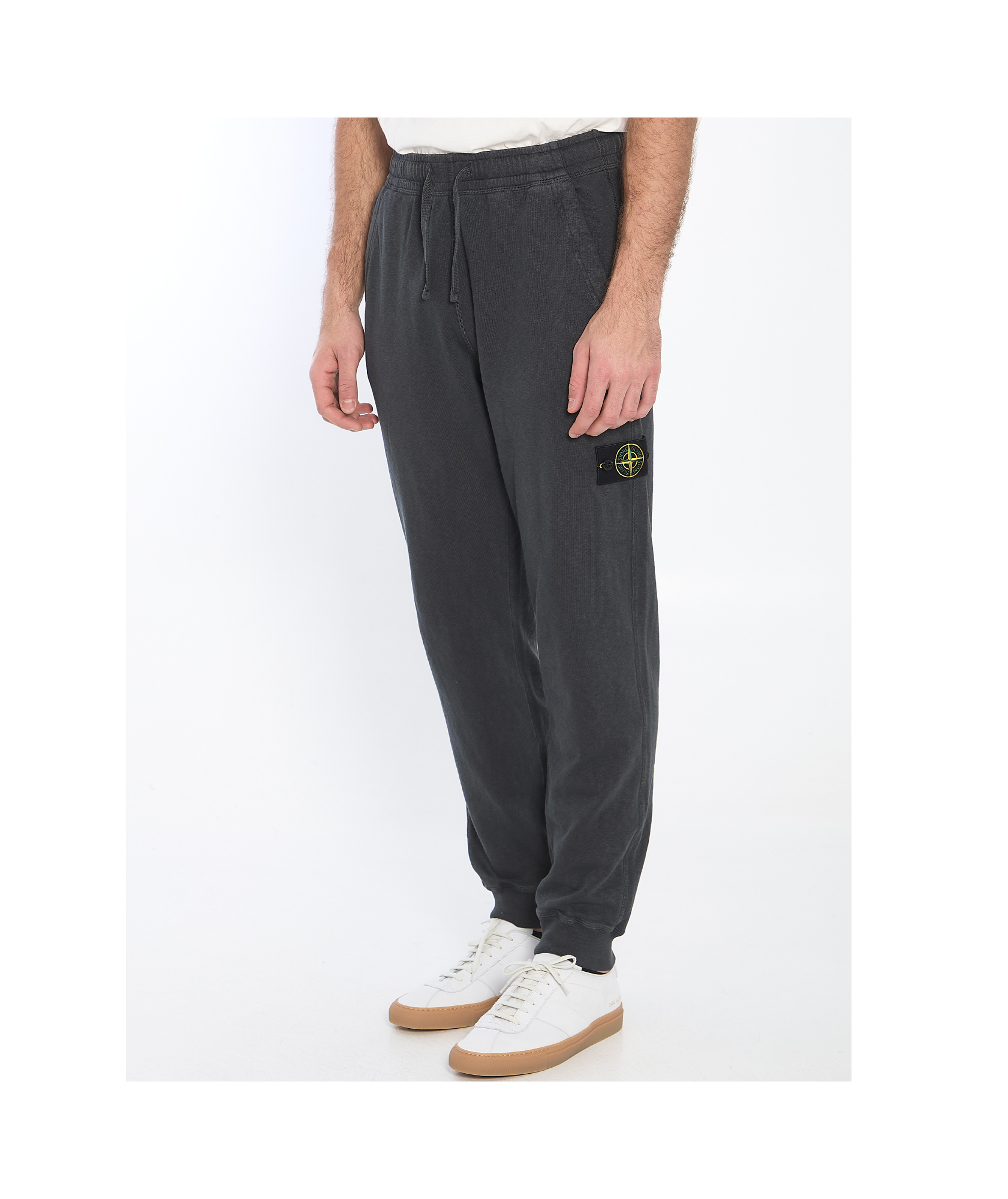 Stone Island Felpa Regular Fit Sweatpants In Black