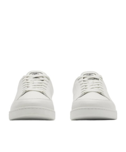 Burberry Low-top Leather Sneakers Round Toe In White