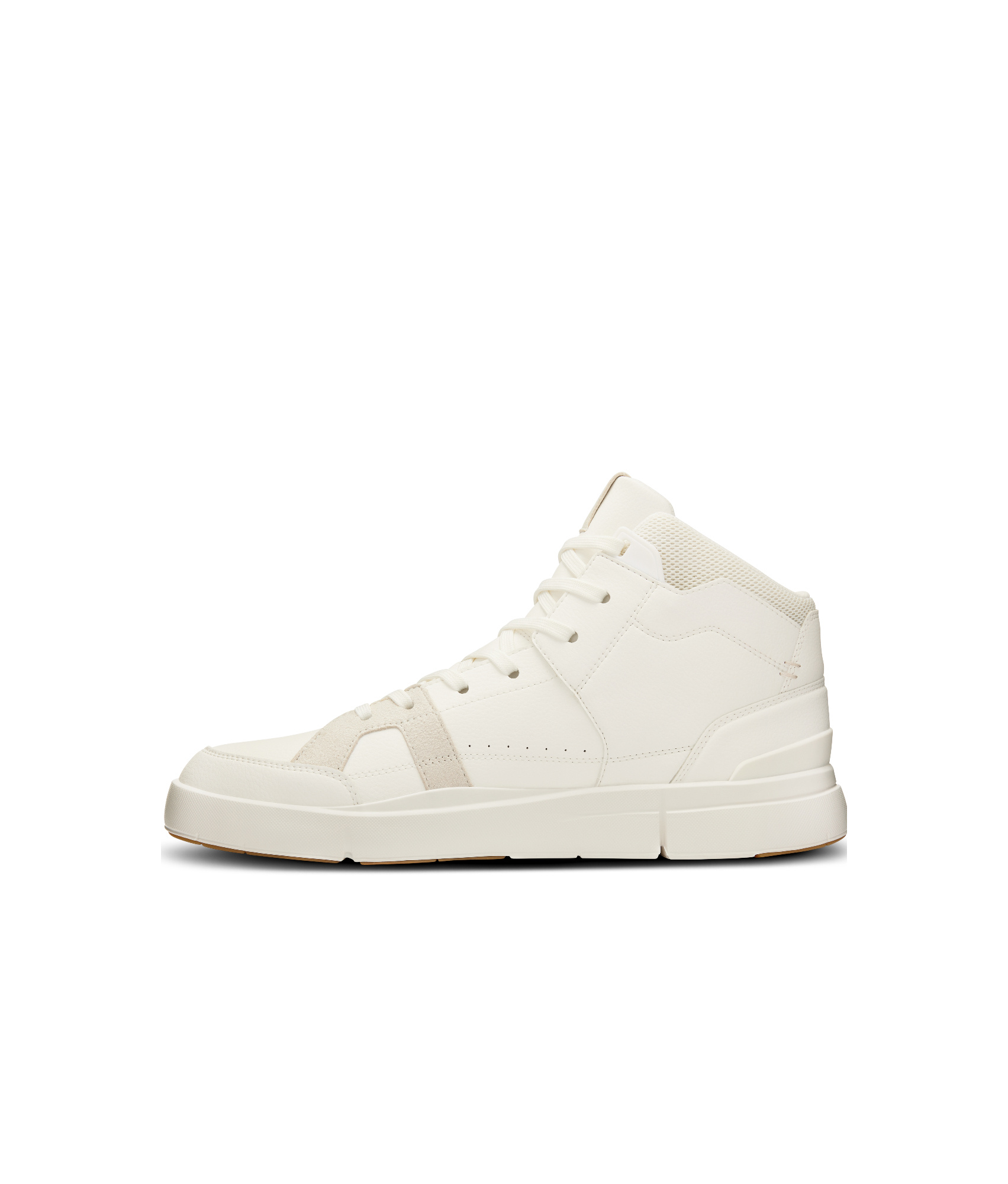 On Running Lace-up High-top Casual Shoes In White