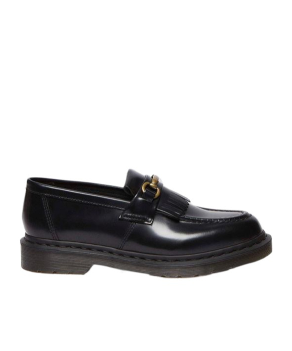 Dr. Martens' Adrian Snaffle Smooth Leather Kiltie Loafers In Black