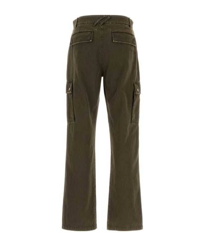Burberry Cargo Trousers With Belt Loops And Stitch Detailing In Green