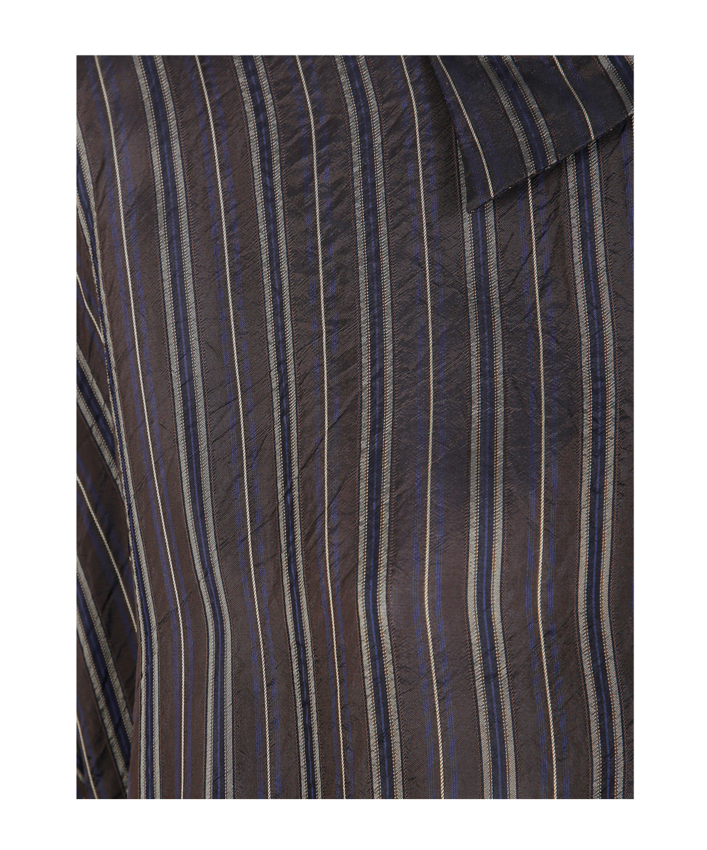 Dries Van Noten Womens Brown Casia Oversized Stripe-print Crepe Shirt In Black