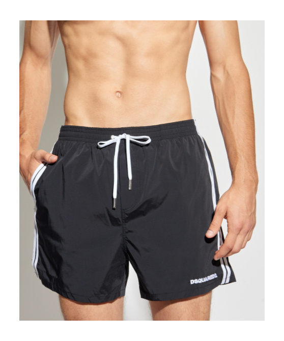 Dsquared2 Drawstring Swimming Trunks In Black