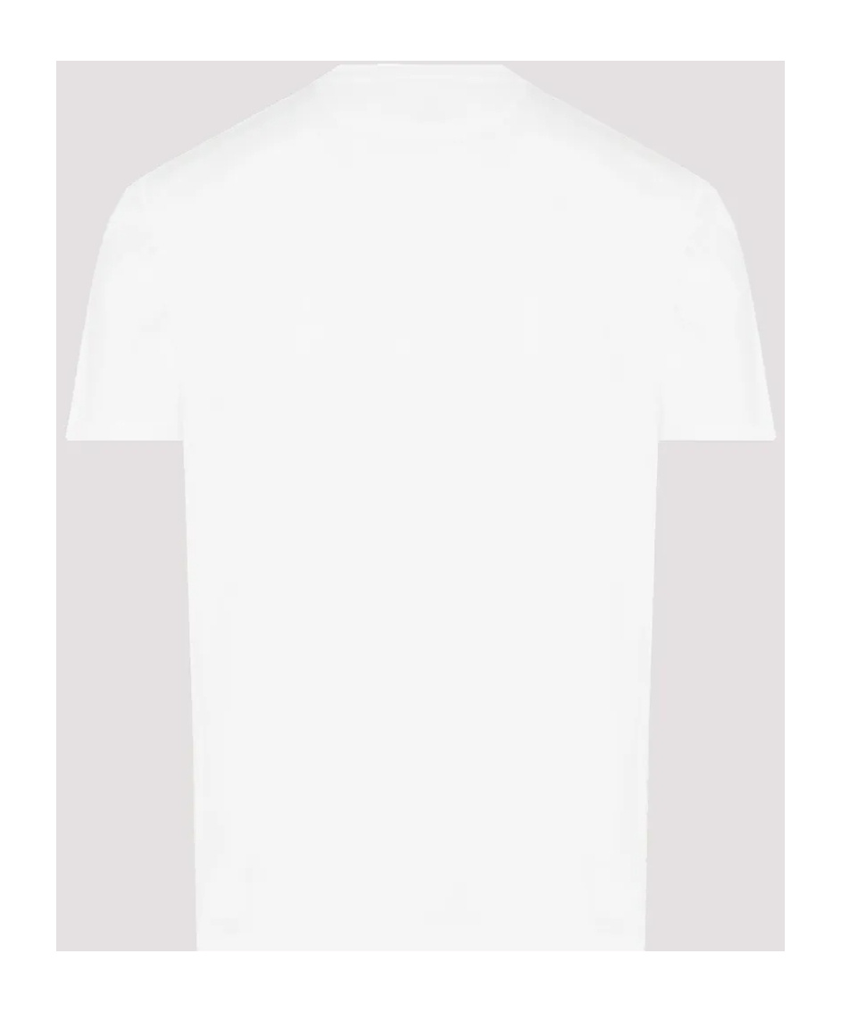 PAUL SMITH PAUL SMITH STRIPE TRIM EMBROIDERED CREWNECK T-SHIRT