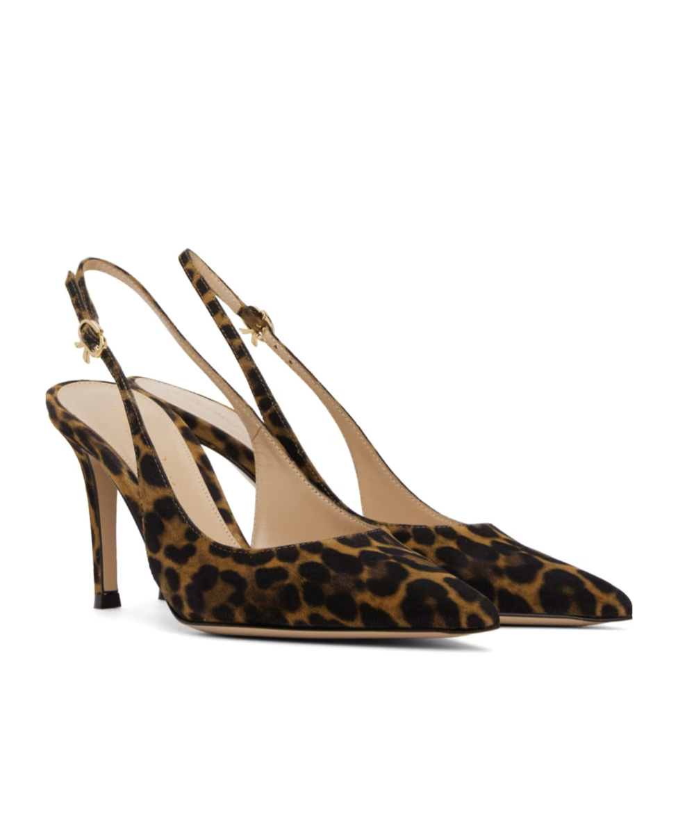 Gianvito Rossi Pointed Logo High-heeled Sandals In Black