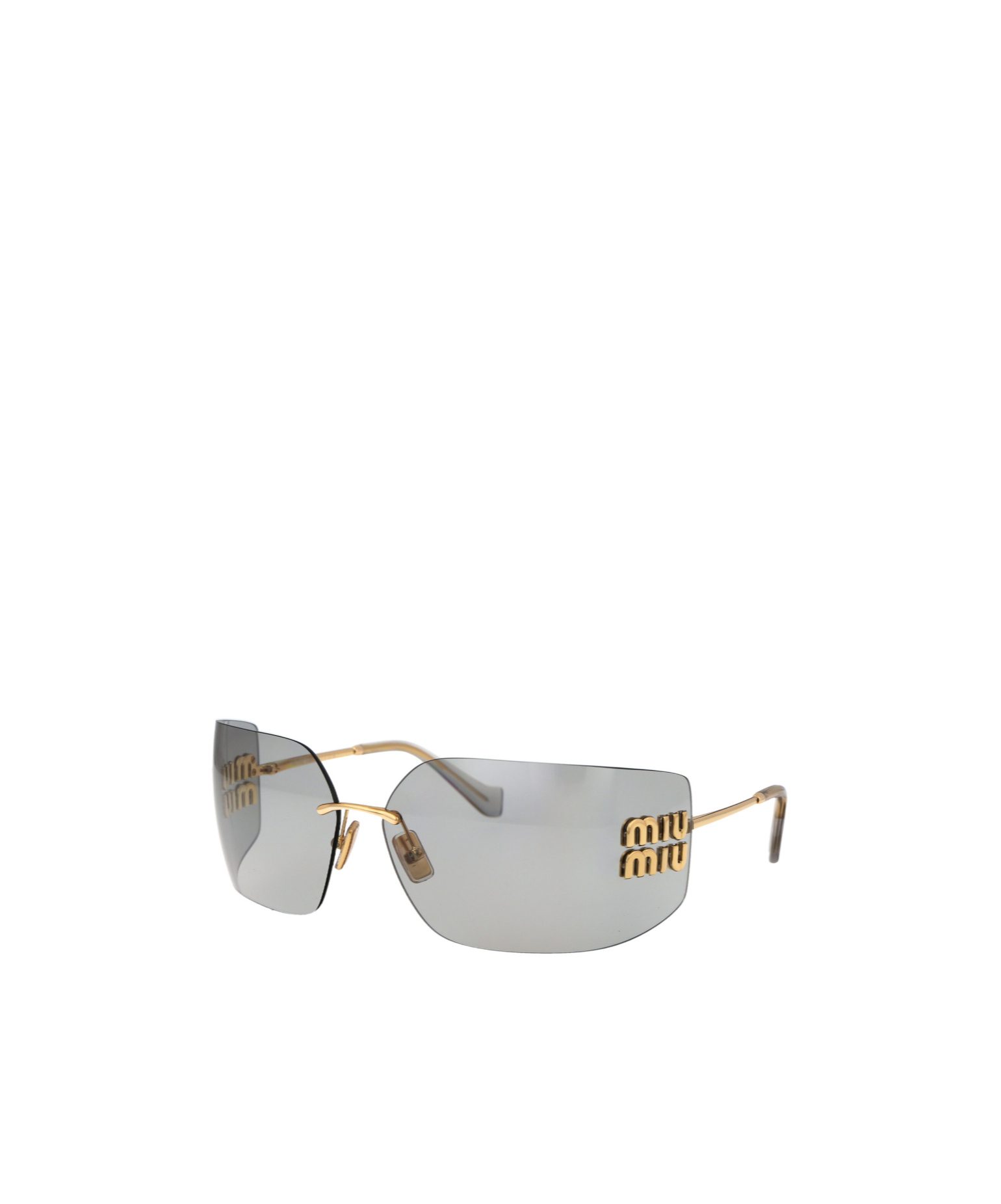 Miu Miu Oro Metal Sunglasses In Gray