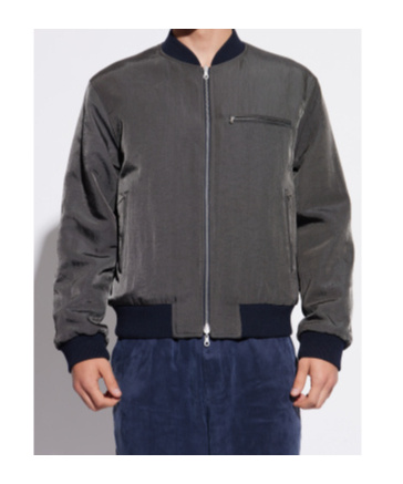 Dries Van Noten Volker Reversible Bomber Jacket In Blue