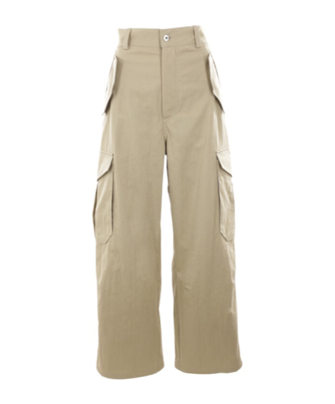 Bottega Veneta Cotton-blend Cargo Trousers In Nude
