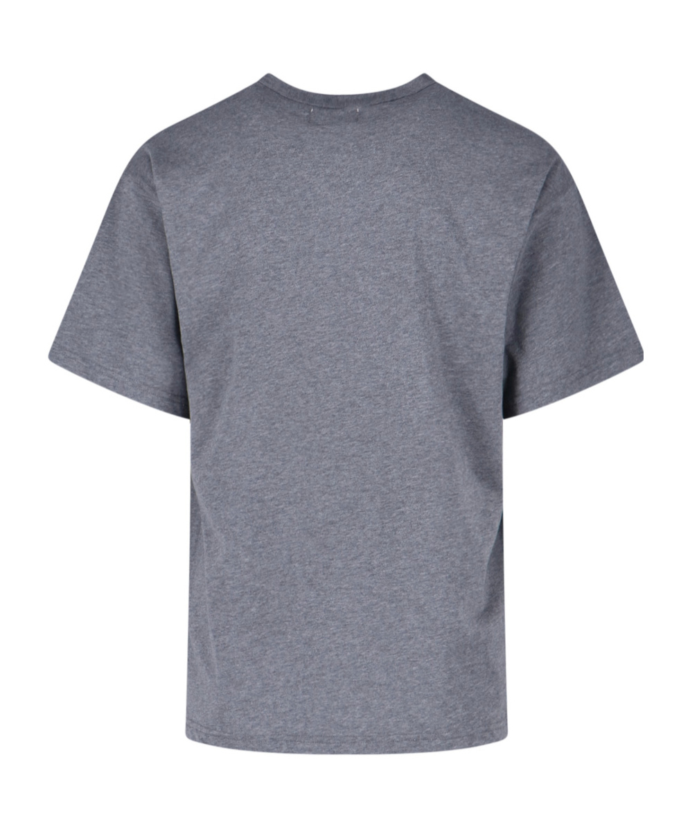 Magliano Graphic Print Crew Neck Short Sleeve Top In Gray