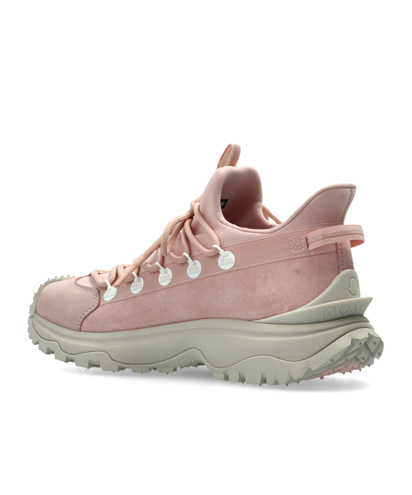 Shop Moncler Trailgrip Lite 2 Leather Suede Trainers In Pink