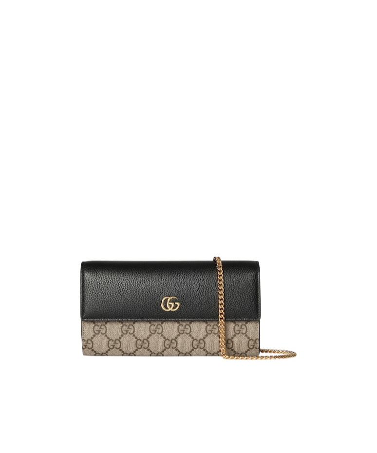 Gucci Gg Marmont Bi-color Wallet On Chain