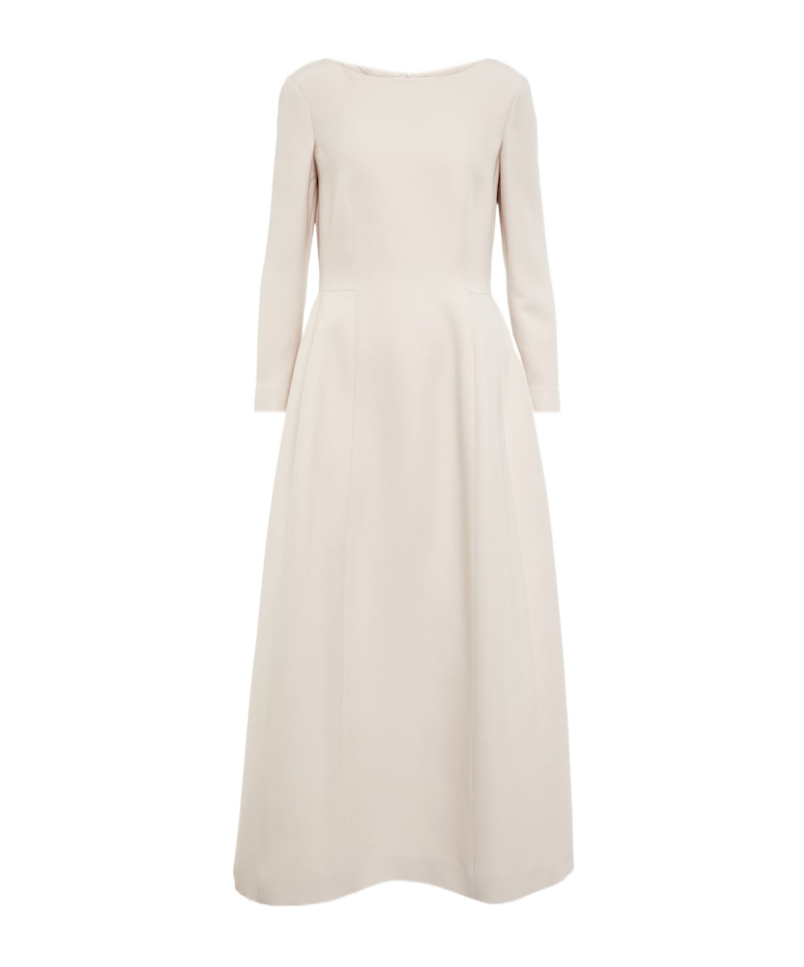 The Row Lilibet Wool And Silk-blend Crepe Midi Dress In White