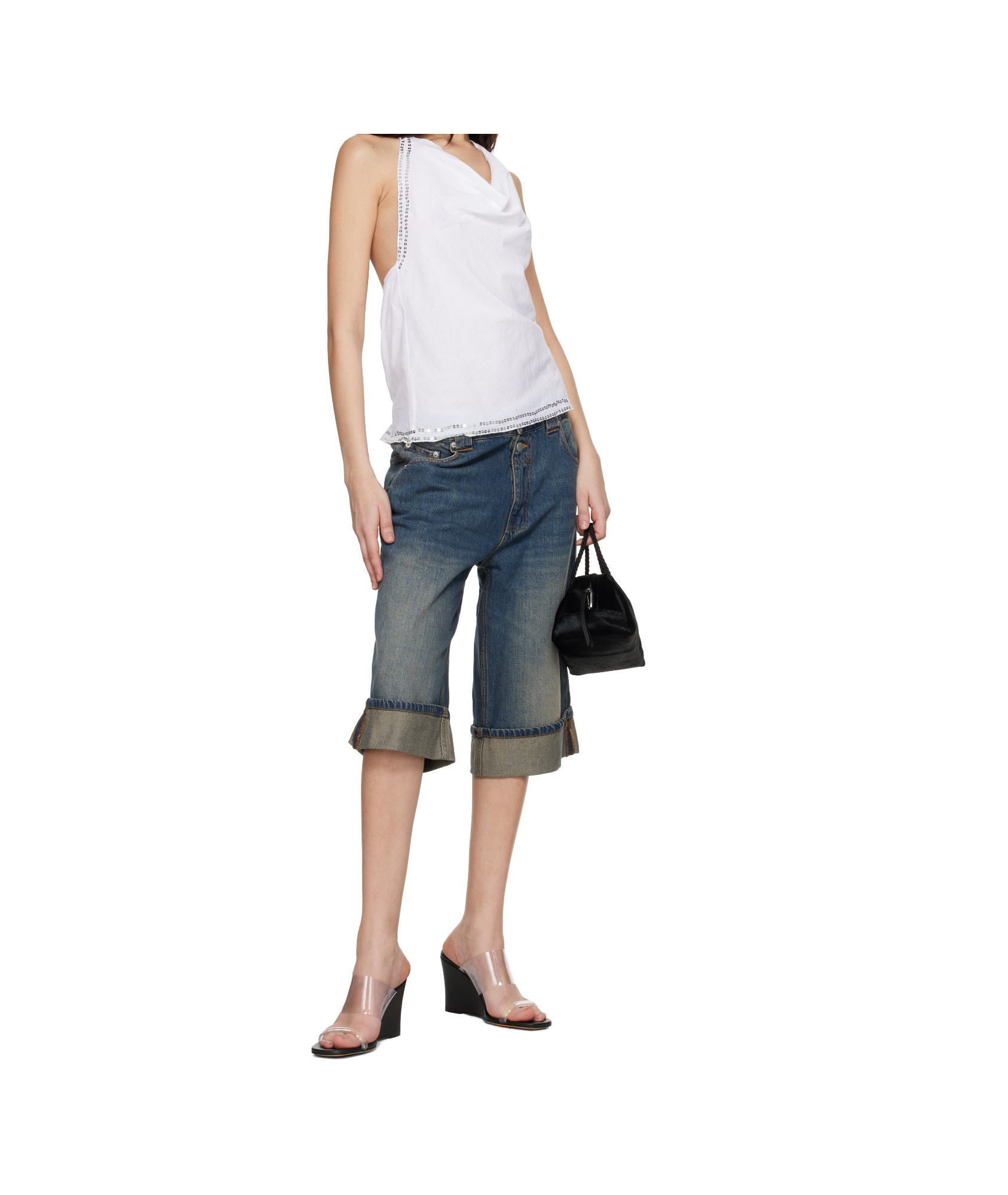 Gimaguas White Cala Halter Top In White