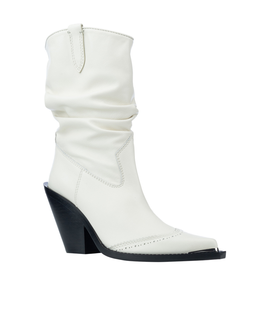 ERMANNO SCERVINO THICK HEELED SHORT BOOTS 