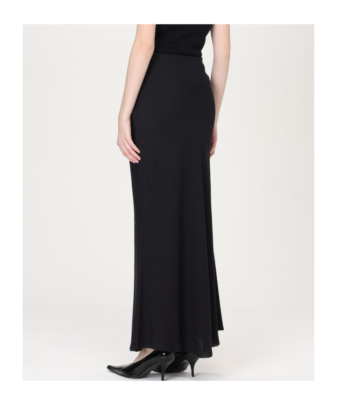 Gabriela Hearst Freddie Wool Blend Knit Midi Skirt In Black