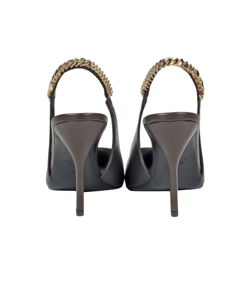 Gucci Signoria Embellished Patent-leather Slingback Pumps In Black